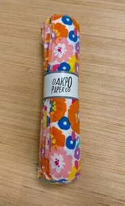 Toalla de papel reutilizable Oakpo Paper Co 12pk - flores de colores - Imagen 1 de 1