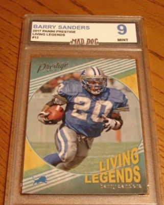 BARRY SANDERS****2017 Panini PRESTIGE--LIVING LEGEND***MINT 9***LIONS***Mad Dog - Image 1 of 2