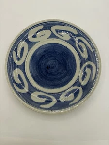 Studio Art Pottery Blue and White Signed Charger Platter MCM - Picture 1 of 5