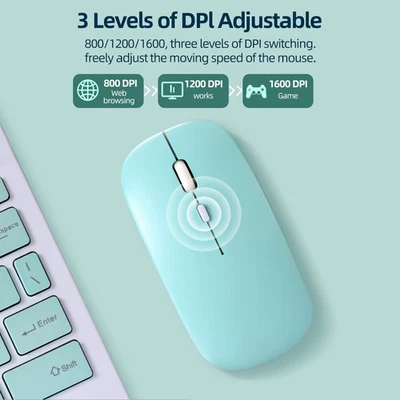 Wireless Color Bluetooth Mouse, Single-Mode Battery, Suitable for Office and Bus - Image 1 of 4