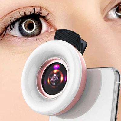 Mobile Phone 15X Macro Lens LED Selfie Ring Fill Light Camera Lens Flash Light - Image 1 of 4