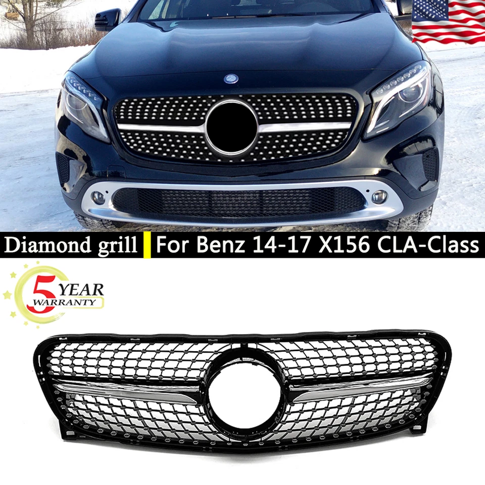 Front Bumper Grill For Mercedes X156 GLA-Class 2014-2017 GLA200 GLA250 Grille Foto 1 de 4