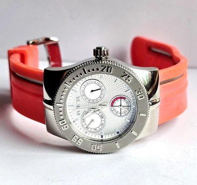 Invicta Wildflower 5921 Stainless 37mm Silver Dial Red Polyurethane Quartz Works - Image 1 of 4