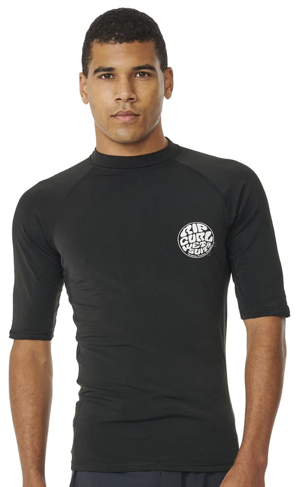 Rip Curl Icons Brushed SS Rash Guard - Black - New - Image 1 of 1
