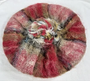 Vintage Glen Tarff  MOHAIR/WOOL Plaid Knit Tam Light Weight Hat Scotland Beret - Picture 1 of 7