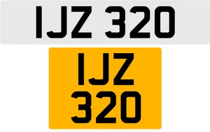 IJZ 320 I 3x3 DATUMSLOSES PRIVATES NUMMERNSCHILD ISAAC IAN IAIN ISLA IVAN IVY IVOR IS - Bild 1 von 1