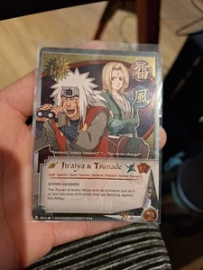 Naruto 014 - Jiraiya & Tsunade - 1st Edition - Super Rare - Halo Foil Card CLEAN - Picture 1 of 4