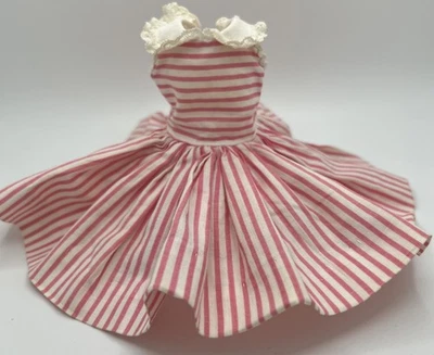 Vintage 1950’s Madame Alexander Tagged Cissette Pink & White Stripe Dress  Nmint - Image 1 of 4