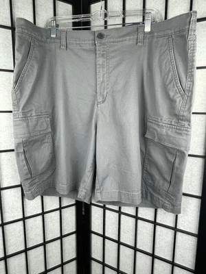 Croft and Barrow Men’s Gray Cargo Shorts Size 42—Cotton 98%, Spandex 2% - Image 1 of 4