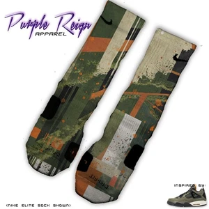 NIKE Air Jordan 4 "UNDEFEATED" Custom Nike Elite Socks Sneaker Matching - Picture 1 of 1