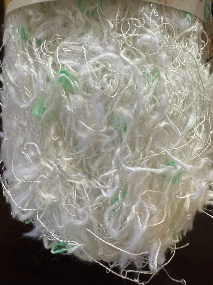 Lot of 3 Vintage Hayfield Cassatt Fashion DK Eyelash Yarn - 50g - Green Fleck 67 - Image 1 of 4