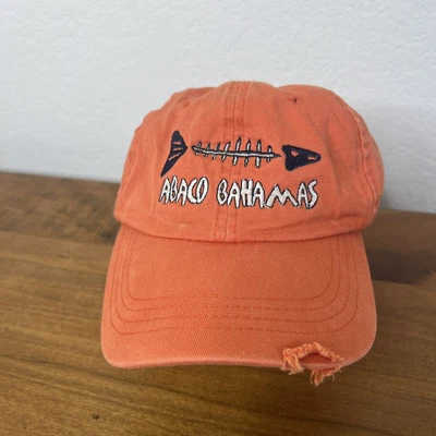 Fahrenheit Men's Slideback Hat Orange Adjustable Embroidered Fish Cotton - Image 1 of 4