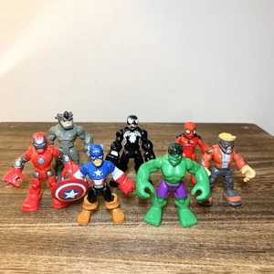 Playskool Heroes Marvel Super Hero Bundle Of 7 Figures - Picture 1 of 8