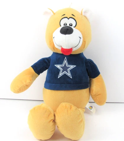 Dallas Cowboys Bear Plush With Tongue Out Yellow/Blue Good Stuff 18" Tall Cover