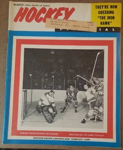 March 1965 Hockey Pictorial Magazine Ed Giacomin & Harry Howell NY Rangers Cover - Picture 1 of 7