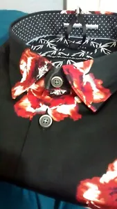 NWT Ted Baker men's 6(2XL) Long sleeve button down shirt,abstract Floral arts - Picture 1 of 12