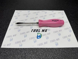 Snap-on Tools USA NEW PEARL PINK Hard Handle 1/4" Flat Head Screwdriver SDD4A - Picture 1 of 11