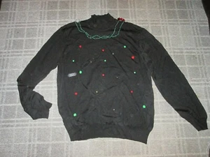 ALFANI-LADIES SIZE 10-12 CHRISTMAS JUMPER SWEATER HIGHNECK 100% WOOL PULLOVER - Picture 1 of 5
