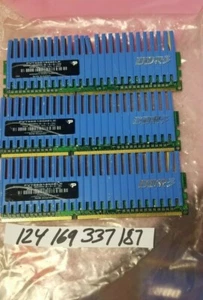 3GB KIT 3X 1GBCL  PC3-12800 DDR3-1600 1.65VOLT CL9 240PIN NON-ECC   - Picture 1 of 1