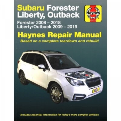 Subaru Forester Liberty Outback 2008-2019 SUV Import Workshop Manual Haynes - Image 1 of 4