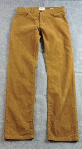 Pantalones de pana Goodfellow para hombre 32x32 marrón castaño calce ajustado elásticos - Imagen 1 de 14