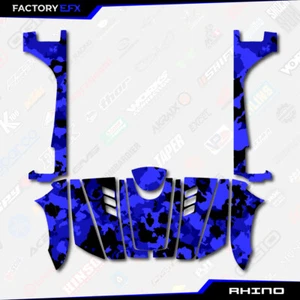 Kit de gráficos de carreras camuflaje azul en dificultades se adapta a Yamaha Rhino 450 660 700 04-Up - Imagen 1 de 2