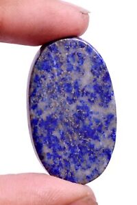 37.75 Cts. Natural Blue Lapis Lazuli Cabochon Certified Gemstone