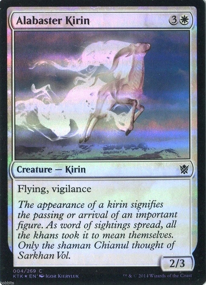 MTG - Khans of Tarkir - Alabaster Kirin - 2X - Foil - NM - Image 1 of 1