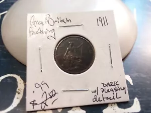 Britain - 1911 Farthing - George V - Picture 1 of 5
