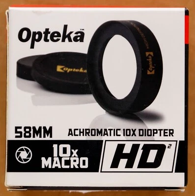 Opteka 10x Macro Close-Up Lens for 58mm Threaded Digital Camera Lenses, Preowned - Image 1 of 4