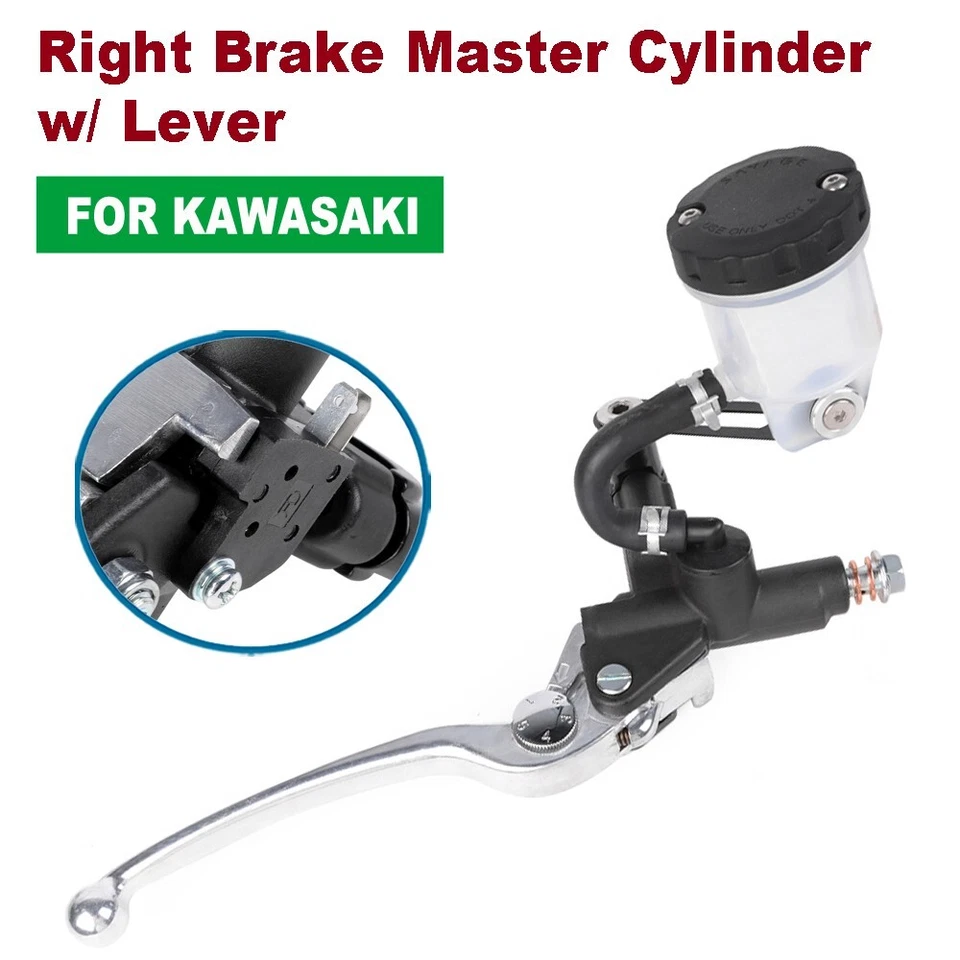 Cilindro maestro de freno derecho con palanca para Kawasaki ZZR600 Z125 Pro Z250SL Z650/RS Foto 1 de 4