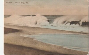 Ocean City MD Breakers Ozeanszene 1919 Pub. von Washington Apotheke - Bild 1 von 2