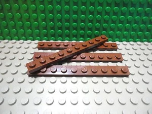 Lego 4 Marrón Rojizo 1x10 Placa Base NUEVO - Imagen 1 de 1