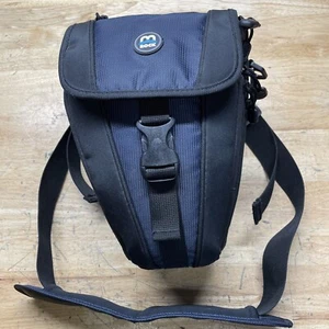 M-Rock Camera Bag Case Multi Padded Pockets Black/Dk Blue Adjustable - Picture 1 of 10