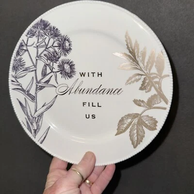 Placa de acento Grasslands Road regalo de agradecimiento “con abundancia llénanos” nueva en caja Foto 1 de 4