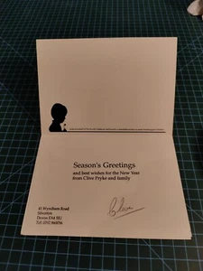 UNUSUAL Clive Pryke Artist Signed Xmas Card & Print Of Plough Hill Devon - Picture 1 of 4