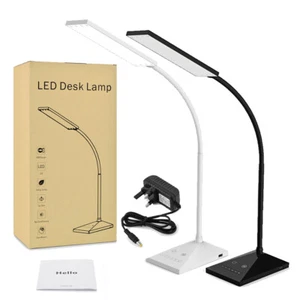 72 LED DESK LAMP 5 COLOUR TEMPERATURES 7 BRIGHTNESS LEVELS W/USB CHARGING PORT - Picture 1 of 14