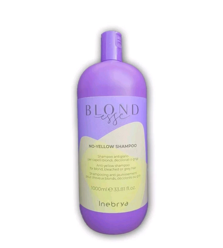 Champú Inebrya/Blondesse No-Yellow 1000 ml/antiamarillo/cuidado del cabello