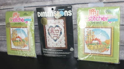 Kit de 3 Hojas de Otoño Jiffy Stitchery Contadas Punto de Cruz-Dimensiones Un Corazón Amoroso Foto 1 de 4