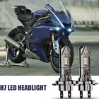 H7 LED Headlight For Yamaha YZF R6 2005-2016 R6S 2006-2009 100W White 2x Bulbs