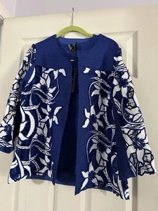 Berek Royal Blue White Jacket and tank BNWT From Neiman Marcus Size 10 - Picture 1 of 9