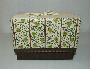 CARLTON CARDS LIME GREEN WOODLAND BIRDS RUSTIC BOXED 10 BLANK NOTE CARD SET - Picture 1 of 7