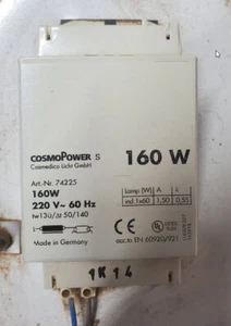 CosmoPower 160W Cube Tanning Bed Choke Ballast 220V 60Hz #74225 -Sunbed Parts - Picture 1 of 1