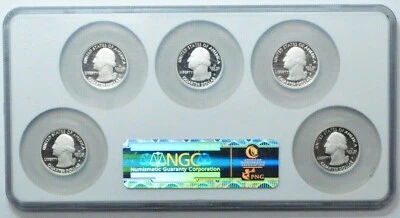2010-S ATB Silver Proof State Quarter Set NGC PF69 Ultra Cameo  - Image 1 of 3