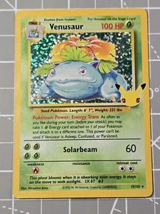Pokemon 25th Anniversary Celebrations TCG Card 15/102 Venusaur Holo Clean - Picture 1 of 7