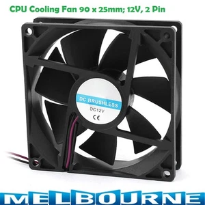 90mm x 25mm 2Pin CPU Cooling Fan 12V DC PC Computer Radiator Case Cooler Desktop - Picture 1 of 3