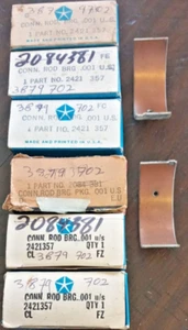 6 Rod Bearings 1960-1976 etc. Slant 6 Mopar 3879702 etc. As Per Description - Picture 1 of 2