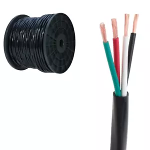 14/4 In-Wand Outdoor Begraben UV CL2 Lautsprecher Kabel 14 AWG Kabel schwarz 250 Fuß 500 Fuß - Bild 1 von 3