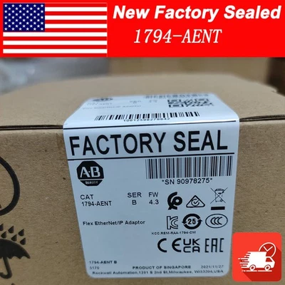1PC Factory Sealed 1794-AENT AB SER B Flex I/O EtherNet/IP Adaptor TX - Image 1 of 4