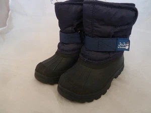 JOJO KIDS UNISEX BLUE HOOK& LOOP FUR LINED SNOW BOOTS UK SIZE 9 EUR 27 2-3 YEARS - Picture 1 of 6
